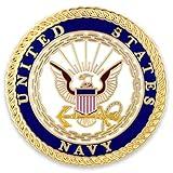 PinMart Officially Licensed U.S. Navy Premium Lapel Pin – United States Navy Military Insignia Emblem Pin – Gold Plated Enamel Brooch with Secure Clutch Back - 1 Piece
