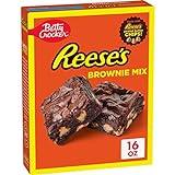 Betty Crocker REESE'S Brownie Mix with REESE'S Peanut Butter Chips, Holiday Baking, 16 oz