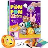 Pom Pom Craft Kit - Animal Art and Craft Project - DIY Plush Crafts for Kids, Toddler Art Activity for Little Boys & Girls Ages 6 7 8 9