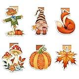 Anseal 6 Pcs Cute Thanksgiving Bookmark, Fall Magnetic Bookmarks for Book Lovers, Bulk Bookmarks for Women, Unique Book Mark for Boys, Girls, Students, Classroom Gifts, School Prize, Reading Present