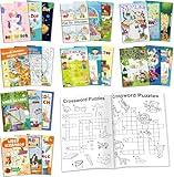 Kalysky 24 Mini Activity Books for Kids Party Favors ages 4-8 8-12,Fun and Challenges include Mazes, Dot to Dot,Word Search, Word Scramble and More for Goodie Bag Stuffer Classroom Activity