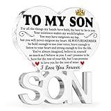 Gifts for Adult Son, Son Gifts from Mom Dad Parents, Best Son Gifts, to My Son Decorative Sign Plaque