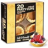 Sable & Rosenfeld Party Cups - 20 Mini Tart Shells for Filling with Sweet or Savory for Mini Quiche, Mini Pie Crusts - Mini Pastry Shells, 2.10 Ounce (Pack of 1)