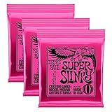 Ernie Ball 2223 Nickel Super Slinky Pink Electric Guitar Strings 3 Pack