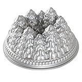 Nordic Ware Pine Forest Bundt, Sparkling Silver, 9 Cup