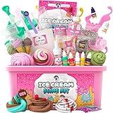 Original Stationery Ice Cream Slime Kit for Girls, Amazing Ice Cream Slime Making Kit to Make Butter Slime, Cloud Slime & Foam Slimes, Fun Holiday Gift Idea for Christmas & Easter