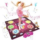 Dance Mat for Kids Ages 4-8, LED Light-Up Electronic Dance Pad Toys with Bluetooth, 6 Game Modes Kids Dance Mat, 13 Built-in Music, Birthdays, Christmas, Xmas, New Year Gift for Girls/Boys/Children