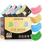 Under Eye Patches, 40 Pairs Eye Mask for Dark Circles, Puffy Eyes, Undereye Bags,Wrinkles,Eye Mask Patches with 24K Gold, Hyaluronic Acid,Rose & Aloe Vera, Eye Treatment Skin Care for Men & Women Gift