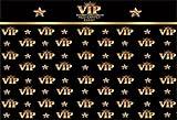 AOFOTO 10x7ft VIP Backdrop Red Carpet Party Decorations Photography Backdrops Black Gold Movie Theme VIP Star Stage Background Celebrity Prom Film Premiere Award Ceremony Birthday Photo Studio Props