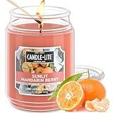 Candle-lite Scented Candles, Sunlit Mandarin Berry, 18 oz Jar, Proudly Poured in The USA, Aromatherapy Candle, Single-Wick with 110 Hours of Burn Time, Perfect for Creating a Refreshing Ambiance