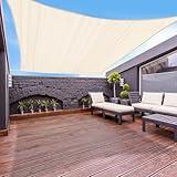 Garden expert 20'x20' Sun Shade Sail Square Canopy Shade Cover for Patio Garden Outdoor Backyard, Cream