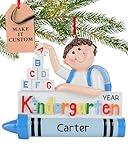 Personalized School Ornament 2024 – Fast & Free 24h Customization – Preschool Christmas Ornament for Tree – Custom Gift Wrapped Kindergarten Boy Keepsake for Students