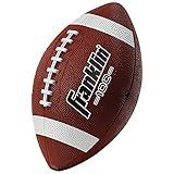 Franklin Sports Junior/Youth Football - Grip-Rite 100 - Kids Junior Size - Durable Outdoor Rubber Football - Brown/White