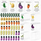 CroBlissful 50 Sets Inspirational Positive Pickle Potato Funny Resin Vegetables with Positive Card Appreciation Inspirational Gift Encouragement Emotional Support for Employee Teacher Nurse