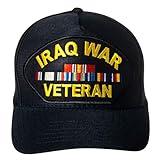 Artisan Owl United States Iraq War Veteran Emblem Patch Hat – Adjustable Baseball Cap (Navy Blue)
