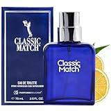 PB ParfumsBelcam Blue Classic Match Eau de Toilette Spray for Men – Modern Citrus Fougere Fragrance, Notes of Melon, Moss and Patchouli, Cologne Alternative, Signature Fragrance – 2.54 Fl Oz