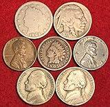 Hall of Fame Sports Memorabilia 1883 to 1959 P&D Collectible Coin lot - 7 coin lot - includes copper, nickel and silver-All Collectible Coins - Pennies and Nickels, US Mint - Good to Uncirculated