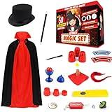 BLOONSY Magic Kit for Kids | Magic Tricks Set for Kids Age 6 8 10 12 | Magician Costume for Pretend Play with Easy to Follow Guide and Video Instructions Included