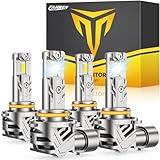 FAHREN 9005 9006 Light Bulbs Combo Pack, 60000LM 900% [Modern & Ultra Bright] Super Bright Bulb 1:1 Mini Size No Adapter Required, 6500K Cool White HB3/HB4 Compatible, Plug-and-Play, Pack of 4