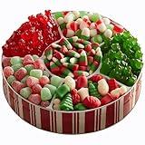 The Swiss Colony Christmas Candy Assortment - Juju Drops, Spice Drops, Mellowcremes, Gummi Bears, Holiday Candy Corn, Assorted Sweet Treats, Holiday Gift Tin, 2 lbs 1 oz net wt.