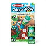 Melissa & Doug Sticker Wow!™ 24-Page Activity Pad and Sticker Stamper, 300 Stickers, Arts and Crafts Fidget Toy Collectible Character – Dinosaur Creative Play Travel Toy for Girls and Boys 3+,
