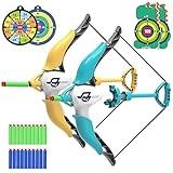 COSOOS 2 Pack Kids Bow and Arrow Sets, Girl Boy Toys Kids Archery Set with 20 Suction Cup Bullets & 4 Targets, Indoor/Outdoor Play Game Toy Sport for Child Age 3,4,5,6,7,8 Year Old Boys