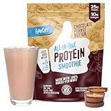 FlavCity Protein Powder Smoothie, Chocolate Peanut Butter - 100% Grass-Fed Whey Protein Smoothie with Collagen (25g of Protein) - Gluten Free & No Added Sugars (37.74 oz)