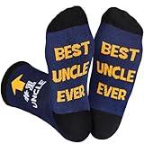 Veachog Fathers Day Birthday Gifts for Uncle Gifts from Niece and Nephew Funny - #1 Best Uncle Gifts from Niece Nephew, Best Uncle Ever Socks for Men, Cool Fun Uncles Gift Ideas