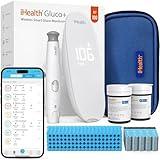 iHealth Gluco+ Wireless Smart Blood Glucose Monitor Kit with Free App, 100 Glucometer Strips, 100 Lancets, 1 Blood Sugar Monitor, 1 Lancing Device, Portable Diabetes Testing Kit for Home Use