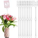 240 Pcs Floral Picks Card Holder Plastic Straight Head Flower Card Holder Stick for Card Photo Floral Bouquet Arrangement Valentine's Day Wedding Birthday Party Decoration (Fork Shape, 12 Inch)