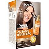 Kativa Brazilian Keratin Straightening Treatment at Home with Hyaluronic Acid and Premium Serum | Keratin