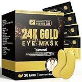 Taimand Under Eye Patches (30 Pairs), 24K Gold Under Eye Mask for Puffy Eyes, Dark Circles,Bags and Wrinkles with Collagen,Relieves Pressure and Reduces Wrinkles,Revitalises and Refreshes Your Skin