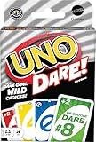 Mattel Games UNO Dare Card Game for Families & Parties Featuring Challenging & Silly Dares from 3 Different Categories