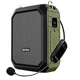 Voice Amplifier with Wireless Headset Mic - 18W 4400mAh Rechargeable Mini Pa System, Bluetooth 4.2, Waterproof IPX5 Portable Speaker for Teacher, Outdoors