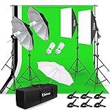 Kshioe Photo Lighting Kit, 2M x 3M/6.6ft x 9.8ft Background Support System and 900W 6400K Umbrellas Softbox Continuous Lighting Kit for Photo Studio Product,Portrait and Video Shoot Photography