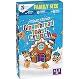 Gingerbread Toast Crunch Cereal, Crispy Gingerbread Flavored Cereal, Family Size, 18.8 oz