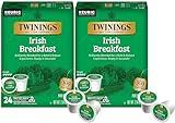 Twinings Irish Breakfast Tea K-Cup Pods for Keurig, Caffeinated Black Tea, Robust, Strong, Bold Flavour, 24 Count (Pack of 2), Enjoy Hot or Iced