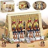 Ancient Egyptian Temple Architecture Building Blocks Set for Adult, Educational Building Set Toy for History Enthusiasts, Includes Statues and Hieroglyphics, Ideal Gift for Collectors and Kid Aged 12+