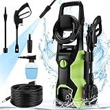 Power Washer Homdox HD4000 Pressure Washer 1700W Electric Power Washer High Pressure Cleaner Machine with Gimbaled Nozzle Foam Cannon,Best for Cleaning Homes, Cars, Driveways (Green)