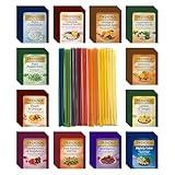 Twinings Assorted Tea Bags Variety Pack 12 Flavors Tea Assortment 48 Tea Sampler Set with 20 Honey Sticks for Tea - Assorted Tea Bags Individually Wrapped