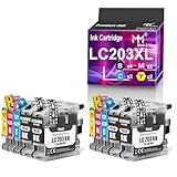 MM MUCH & MORE Compatible Ink Cartridge Replacement for Brother LC-203XL LC203XL to use with MFC-4320DW MFC-J4420DW MFC-J4620DW MFC-J460DW (10 Pack, 4 Black, 2 Cyan, 2 Magenta, 2 Yellow)