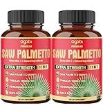 2 Packs 60 Counts 4 Months - Saw Palmetto Capsules 5300 mg - 11in1 with Ashwagandha, Turmeric, Tribulus, Maca, Green Tea, Holy Basil & More - Extract for Prostate, Skin & Immune Support