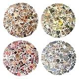 Maxleaf Vintage Washi Sticker Set, 400PCS Floral Retro Nostalgic Ephemera Stickers for Scrapbooking Journaling DIY Crafts Planner Diary Album Handmade Work Journal Envelope Gift Wrapping