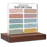 Inspirational Cognitive Distortions CBT Growth Mental Health Office Decor for Therapist Coworker Counselor Principal School Psychologist Social Worker Teacher, Decorative Signs Plaques SOK81