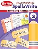 Evan-Moor Skill Sharpeners Spell and Write Workbook, Grade 2, 120 Spelling Words, Test Prep, Word Families, Short Vowels, Grammar, Punctuation, Creative Writing, Vocabulary, Activities, Homeschool