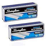 Swingline Staples, 2 Pack, S.F. 4, Premium for Desktop Staplers, 1/4" Length, 210/Strip, 5000/Box (35450)