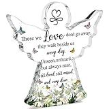 Jetec Bereavement Gift Angel Red Cardinal Acrylic Memorial Gift Sympathy Table Decor Remember Me Grieving Gift Sympathy Gift for Loss of Loved One Remembrance Decor (Angel Style,6 x 6 x 0.6 Inch)