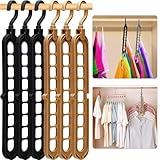 Closet Organizers and Storage,College Dorm Room Essentials, Multifunctional Organizer Magic Space Saving Hangers with 9 Holes Storage Organization for Wardrobe Black Gray