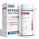 Ketone Test Strips: 200 Premium Keto Strips Urine Test for Ketosis on Ketogenic & Low-Carb Diets, DIP&GO Ketosis Home Urinalysis Tester Kit