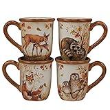 Certified International Pine Forest 16 oz. Mugs, Set of 4, 4 Count (Pack of 1),